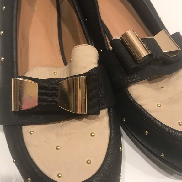 REZOY bow studded slip on flat loafers 8.5 - Picture 5 of 6